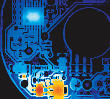 thermal defect detection on an electronics board